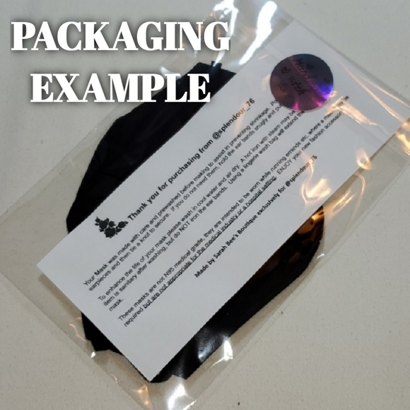 🖤FREE W/BUNDLE PURCHASE🖤*Polka Dotted Handcrafted Face Mask - Picture 7 of 7